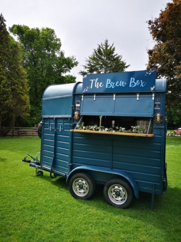 Brew Box on a Green, with bar folded down