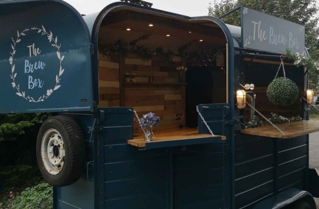 The Brew Box mobile bar created from a converted Rice Richardson horse box